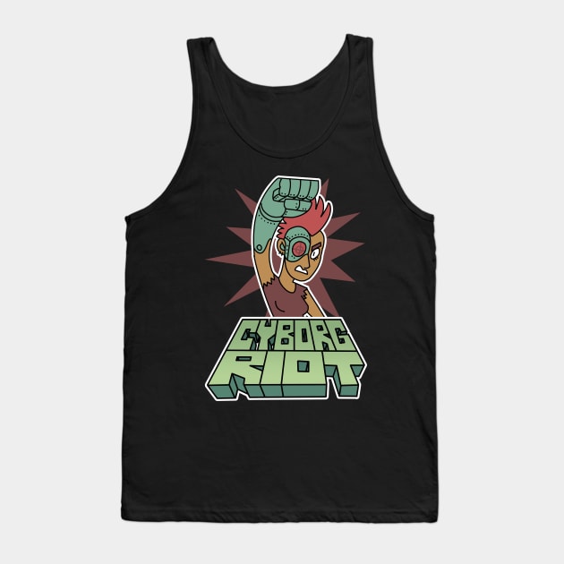 Fake Band - Cyborg Riot Tank Top by Toothpaste_Face